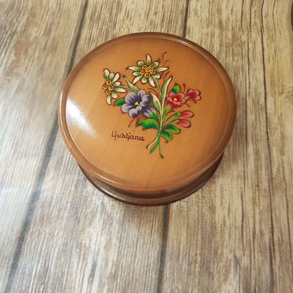 Handpainted wooden box